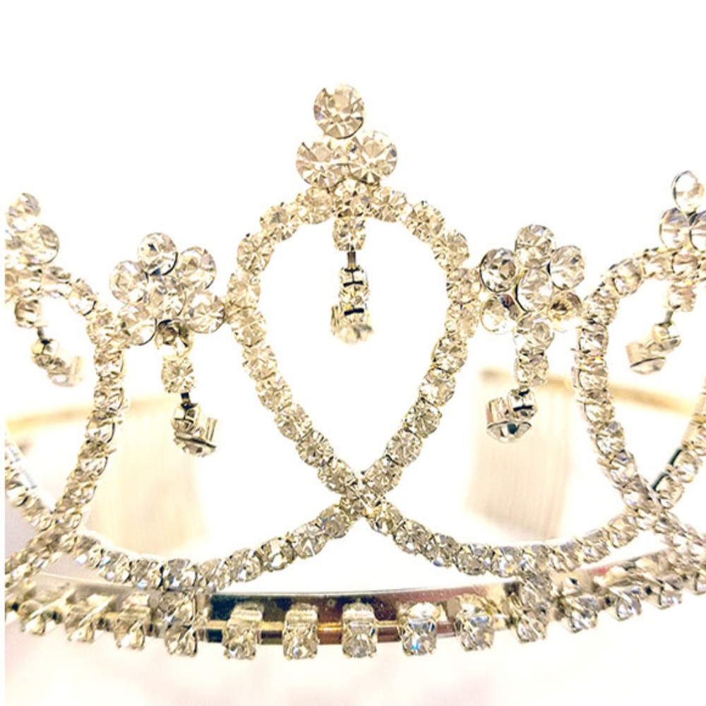 Silver Rhinestone Tiara - Picture 3 of 4